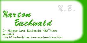 marton buchwald business card